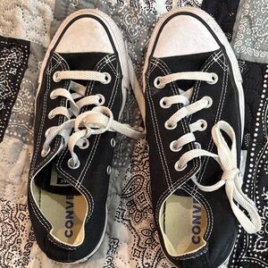 Converse Black and White Low-Top Canvas Sneakers